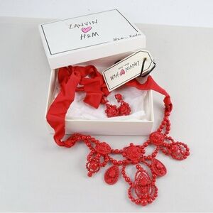 Lanvin for H&M red statement necklace